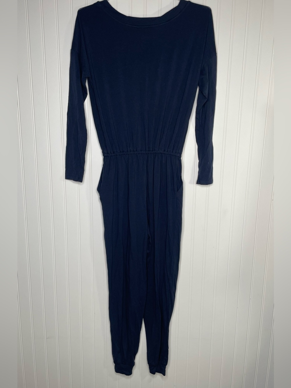 AnyBody Cozy Knit Long Sleeve Jumpsuit - Picture 7 of 9